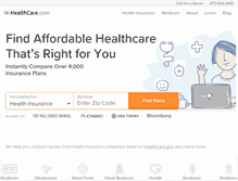 Tablet Screenshot of healthcare.com